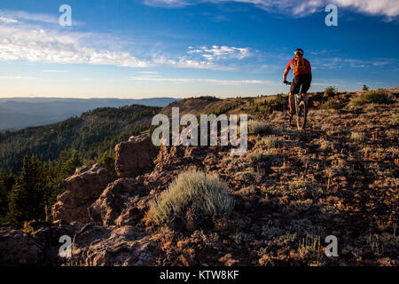 Vtt à Lookout Mountain près de Prineville Oregon Banque D'Images