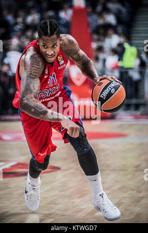 L'avant est de Clyburn le CSKA Moscou en action pendant le match Banque D'Images