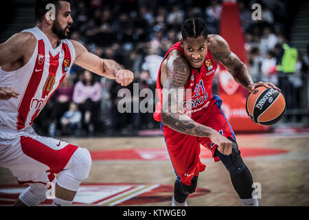 L'avant est de Clyburn le CSKA Moscou en action pendant le match Banque D'Images