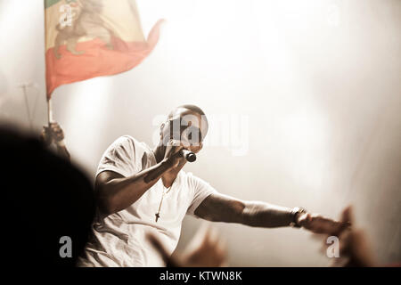 Le rappeur américain Nas (photo) et l'artiste jamaïcain de reggae Damian Marley a publié l'album commun 'Distant relatives' et sont ici photographié à un concert live à Vega à Copenhague. Danemark 06/07 2010. Banque D'Images