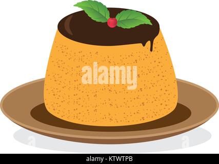 Flan d'œuf dans le Vector Illustration de Vecteur