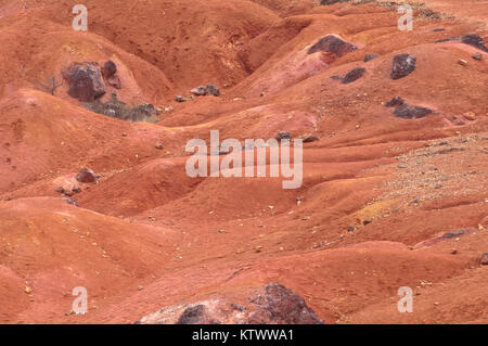 Terre de couleur rouge abandonnés planète semblable à la surface de Mars Banque D'Images