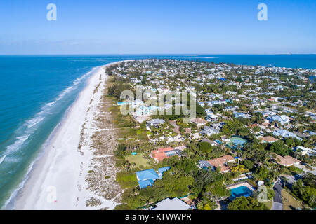 Anna Maria Island Florida,Holmes Beach,Golfe du Mexique,Tampa Bay,maisons résidences,vue aérienne au-dessus,FL17121452d Banque D'Images