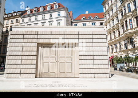 Judenplatz Holocaust Memorial en centre-ville historique de Vienne Banque D'Images