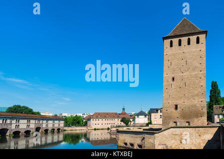 Ponts Couverts plus mauvais Canal, Strasbourg, Alsace, Bas-Rhin, France, Europe Banque D'Images