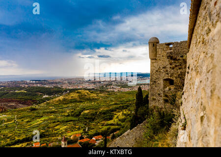 Vues de la forteresse de Klis, où jeu des trônes a été filmée, Italy, Europe Banque D'Images