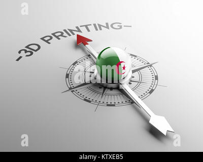 L'Algérie l'impression 3D haute résolution Concept Banque D'Images