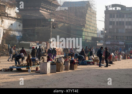 Marché de souvenirs à Katmandou Durbar Square au Népal Banque D'Images