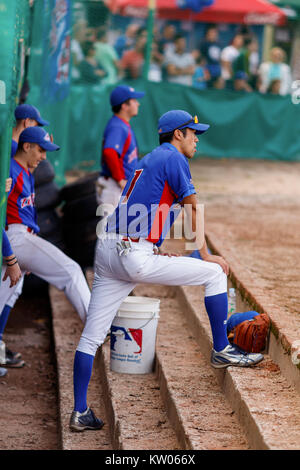 ZAGREB, CROATIE - 09 septembre 2017 : match de baseball Baseball Club entre Zagreb et BK Olimpija 83. Les joueurs de baseball Banque D'Images