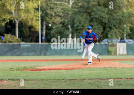 ZAGREB, CROATIE - 09 septembre 2017 : match de baseball Baseball Club entre Zagreb et BK Olimpija 83. De basket-ball Banque D'Images
