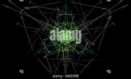 Design coloré et symétrique faite par digital graphic. La symétrie de la soie série. Banque D'Images