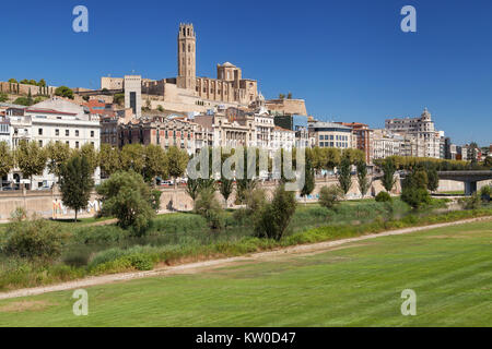 Vieille ville de Lleida, Catalogne. Banque D'Images