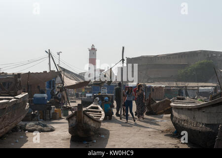 Phare de Jamestown, Jamestown, Jamestown, village de pêcheurs, d'Accra Accra, Ghana Région Banque D'Images