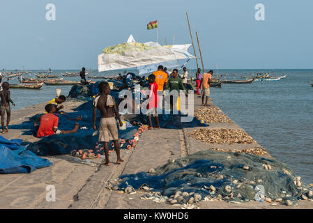 Pier de Jamestown, village de pêcheurs, de Jamestown, Accra, Ghana Banque D'Images