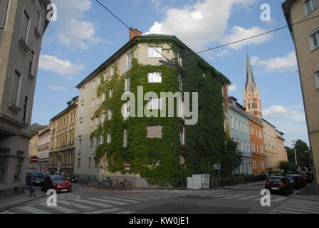 Quartier Saint-Paul et Herz Jesu Église à Graz, Autriche Banque D'Images