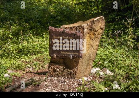 Memorial de Komańcza, la Ruthénie subcarpatique, voïvodie en Pologne. Banque D'Images