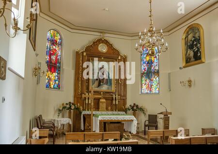 Intérieur du monastère dans la Voïvodie des Basses-carpates, Komańcza, Pologne. Banque D'Images