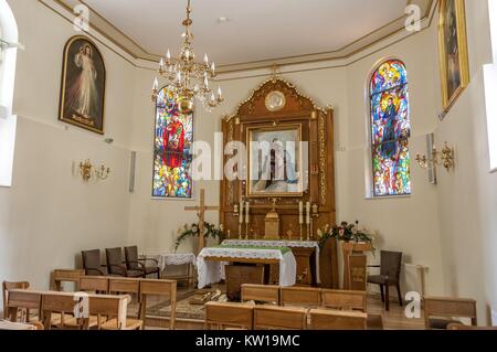 Intérieur du monastère dans la Voïvodie des Basses-carpates, Komańcza, Pologne. Banque D'Images