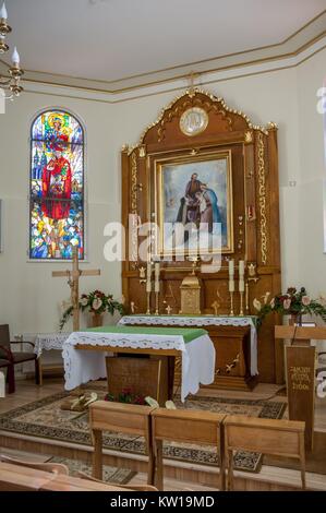 Intérieur du monastère dans la Voïvodie des Basses-carpates, Komańcza, Pologne. Banque D'Images