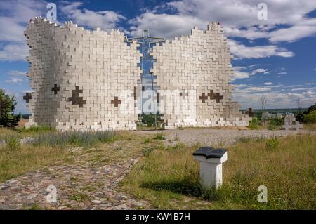 Sanctuaire de la Reine des Martyrs, calvaire de Bydgoszcz - Gate au ciel dans la vallée de la mort. Bydgoszcz, Pologne, voïvodie de Cujavie-Poméranie. Banque D'Images