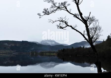 L'Écosse, les Trossachs paysage montagnes Banque D'Images