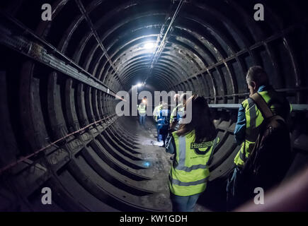 Les tunnels de métro Euston London Tour cachée, Banque D'Images