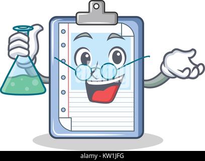 Le professeur presse-papiers cartoon style de caractères Illustration de Vecteur