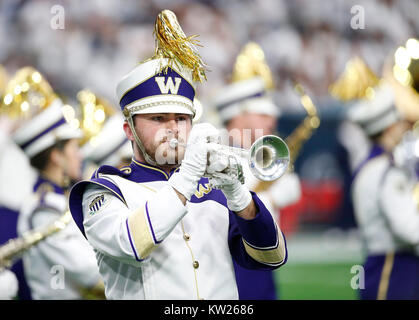 Le 30 décembre 2017 Washington Huskies Marching Band en action au cours de la Fiesta Bowl Playstation jeu de football entre l'université de Penn State Nittany Lions et les Washington Huskies de l'Université de Phoenix, à Glendale (Arizona). Charles Baus/CSM Banque D'Images