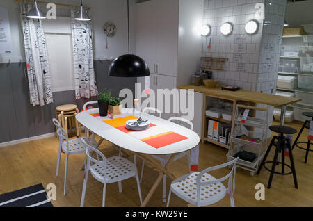 Cuisine modèle chez Ikea Showroom à Tempe, Sydney, Australie Banque D'Images
