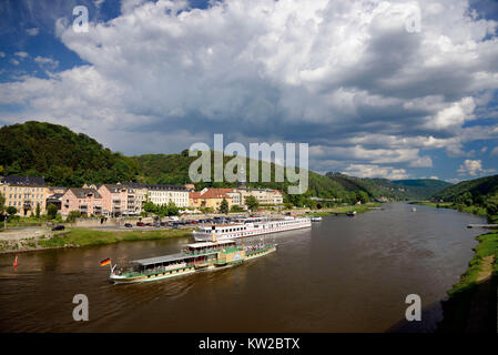 Elbsandsteingebirge, la Suisse Saxonne, baignoire Schandau, Suisse Saxonne, Bad Schandau Banque D'Images