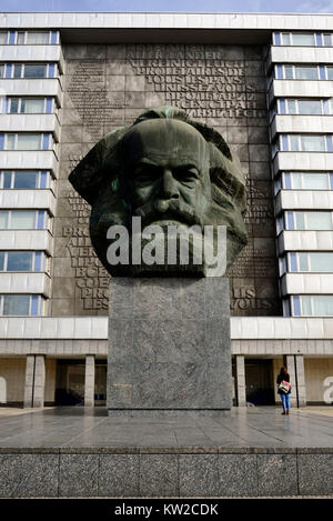 Chemnitz, Monument Karl Marx Banque D'Images