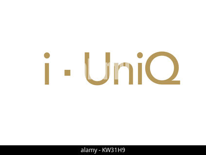 Le logo IUniQ en marron représente la marque d'une entreprise ou d'une organisation nommée IUniQ. Le design utilise un schéma de couleur marron, reflétant l'identité et le style de la marque. Le logo est simple mais efficace pour transmettre l’essence de l’image et des valeurs de l’organisation. Banque D'Images
