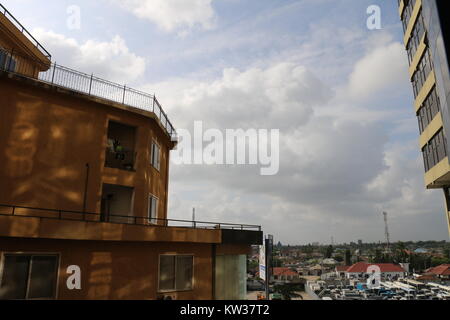 Dar es Salaam en vue aérienne Banque D'Images