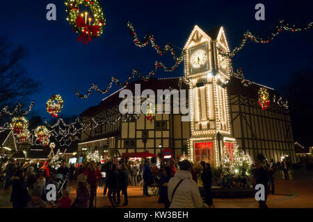 USA Virginia VA Williamsburg vacances de Noël au parc à thème Busch Gardens Banque D'Images