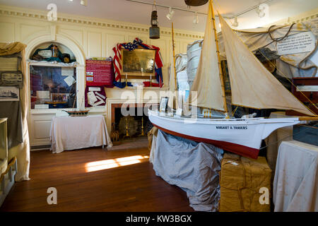 USA Virginia VA Yorktown coloniale Watermens révolutionnaire de l'intérieur du Musée de la guerre Banque D'Images