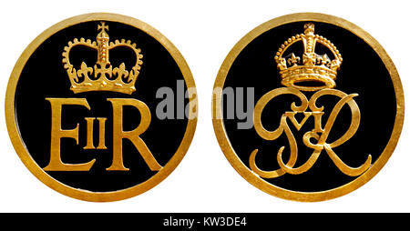 E II R Acronyme pour Elizabeth II Regina et le G VI R pour George VI, Rex Banque D'Images