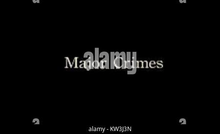 Le logo *crimes majeurs* représente la série télévisée américaine diffusée de 2012 à 2018. La série est un drame criminel centré sur une unité spéciale au sein du département de police de Los Angeles, traitant des affaires de grande envergure. Banque D'Images