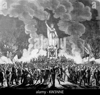 Image de la série 'Bilderrevolution', présentant les arts visuels modernes avec un accent sur des thèmes révolutionnaires dans le design et le graphisme. Banque D'Images