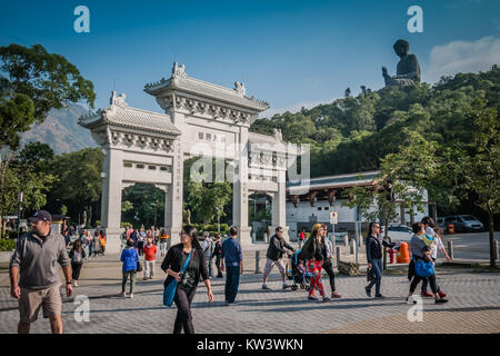 Big Buddha de hong kong dans l'île de Lantau près de ngoing ping Banque D'Images