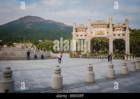 Hong kong pol lin monastère dans l'île de Lantau près de ngoing ping Banque D'Images