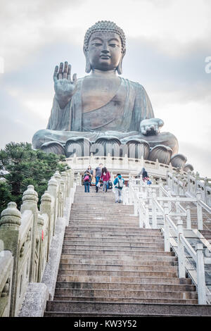 Big Buddha de hong kong dans l'île de Lantau près de ngoing ping Banque D'Images