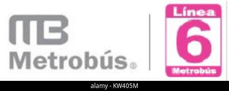Le Metrobus Linea 6 à Mexico fait partie du système de transport public de la ville, connu pour son service efficace et respectueux de l'environnement, reliant différents quartiers de la ville. Banque D'Images