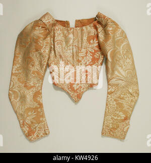 Le 'Bodice MET C.I.39.13.42 B' fait référence à un vêtement historique conservé dans la collection du Metropolitan Museum of Art. Cette pièce est importante pour son design complexe et son artisanat, mettant en valeur les tendances de la mode d'une période historique spécifique. Banque D'Images