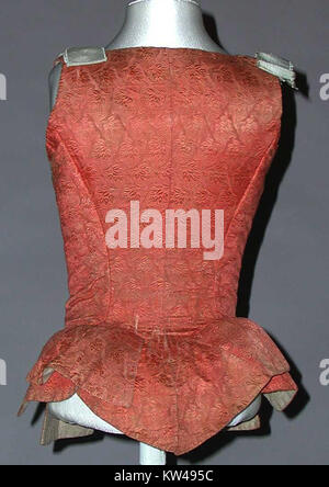 Le corsage en question, MET CI39.13.204dig3, est un vêtement historique conservé au Metropolitan Museum of Art. Son design et ses matériaux donnent un aperçu de l'histoire de la mode et du textile. Banque D'Images