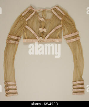 Ce corsage, conservé au Metropolitan Museum of Art, fait partie de la collection de mode historique du musée. Le vêtement reflète les motifs complexes et le tissu utilisés dans les vêtements du XVIIIe siècle. Banque D'Images