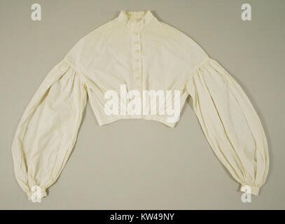 Le corsage, identifié comme MET C.I.43.126.53 F, est un vêtement historique conservé au Metropolitan Museum of Art. Ce corsage du XVIIIe siècle reflète les tendances de la mode de l'époque, mettant en valeur un design complexe et l'artisanat textile typique de l'époque. Banque D'Images