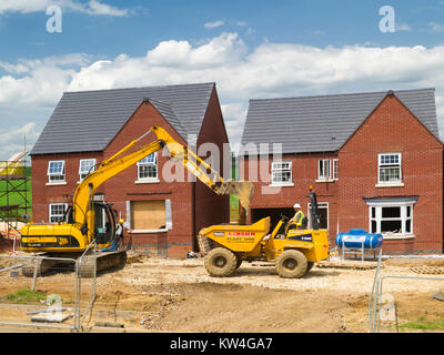 Construction de maisons individuelles, Grantham, Lincolnshire, Angleterre, RU Banque D'Images