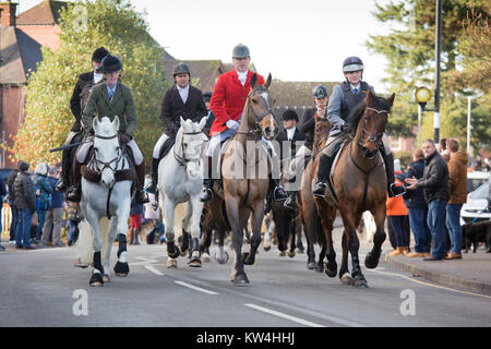 Chasse Atherstone réunion en Market Bosworth Leicestershire le lendemain Banque D'Images