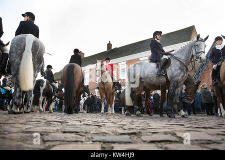 Chasse Atherstone réunion en Market Bosworth Leicestershire le lendemain Banque D'Images