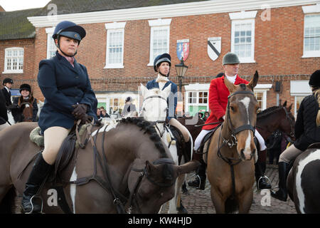 Chasse Atherstone réunion en Market Bosworth Leicestershire le lendemain Banque D'Images